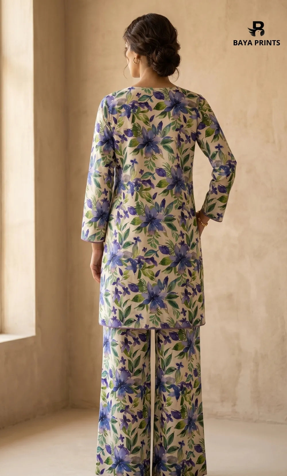 2PC Unstitched Printed Lawn Suit -Orlina
