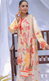 Noble Grace -3PC Printed Lawn | Unstitched