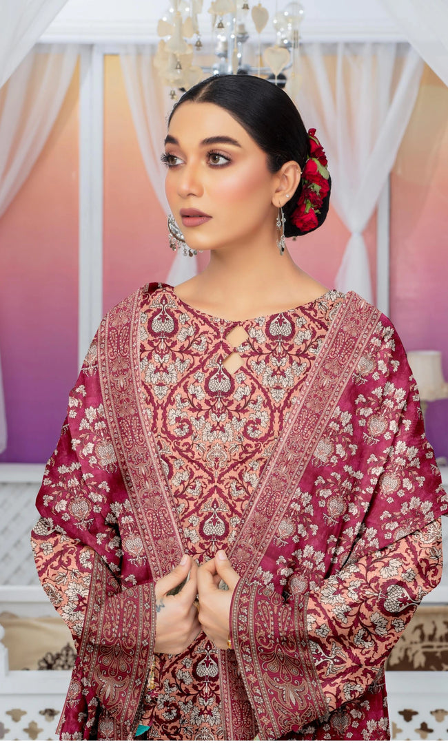 3 Piece Printed Unstitched Lawn Suit | SE-B-04 Main Image