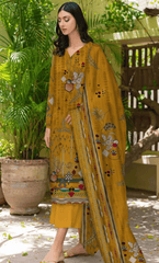 3PC Unstitched Premium Linen Suit  -DA-V3-6