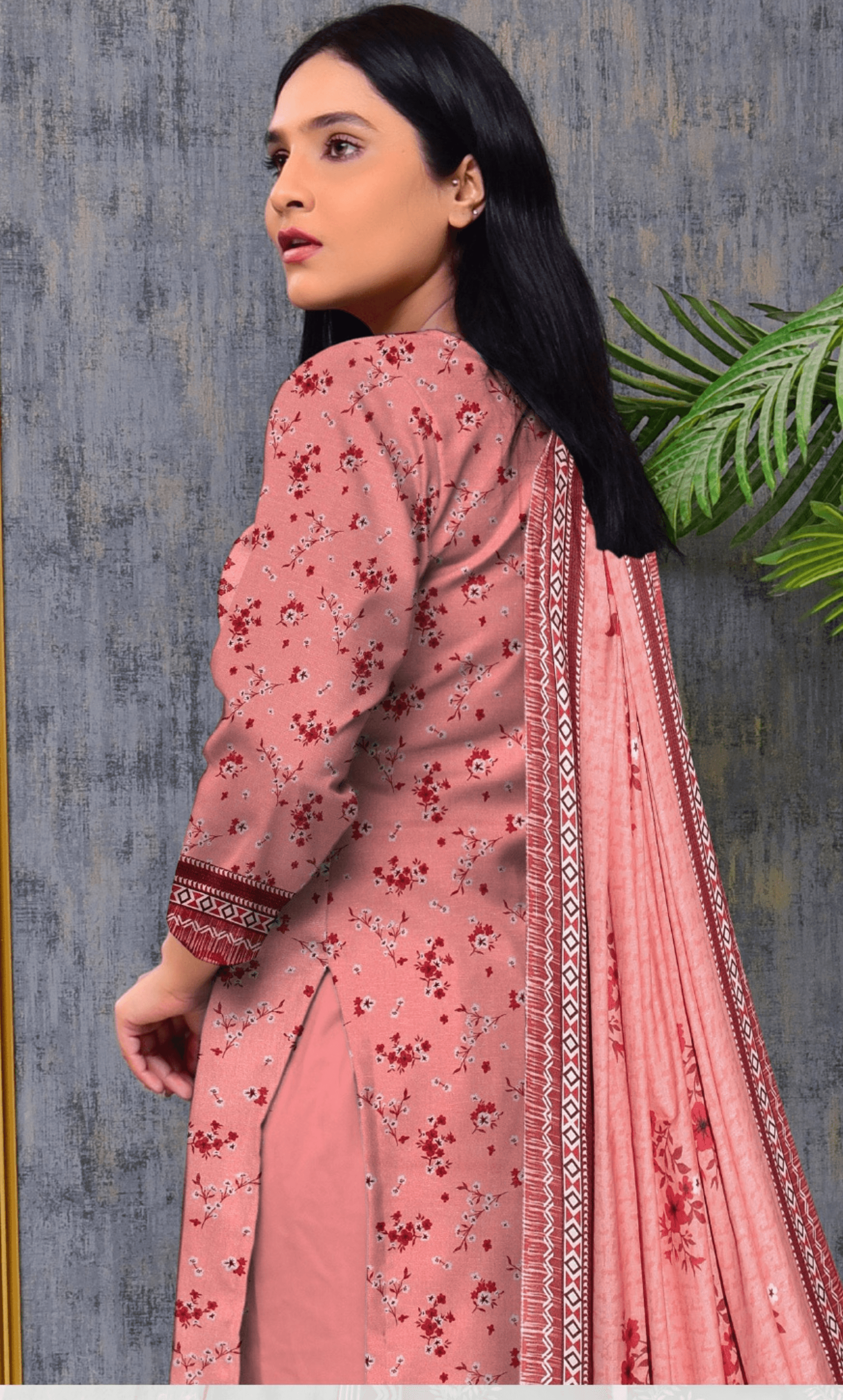 3 Piece Unstitched Karandi Suit -V1- 07