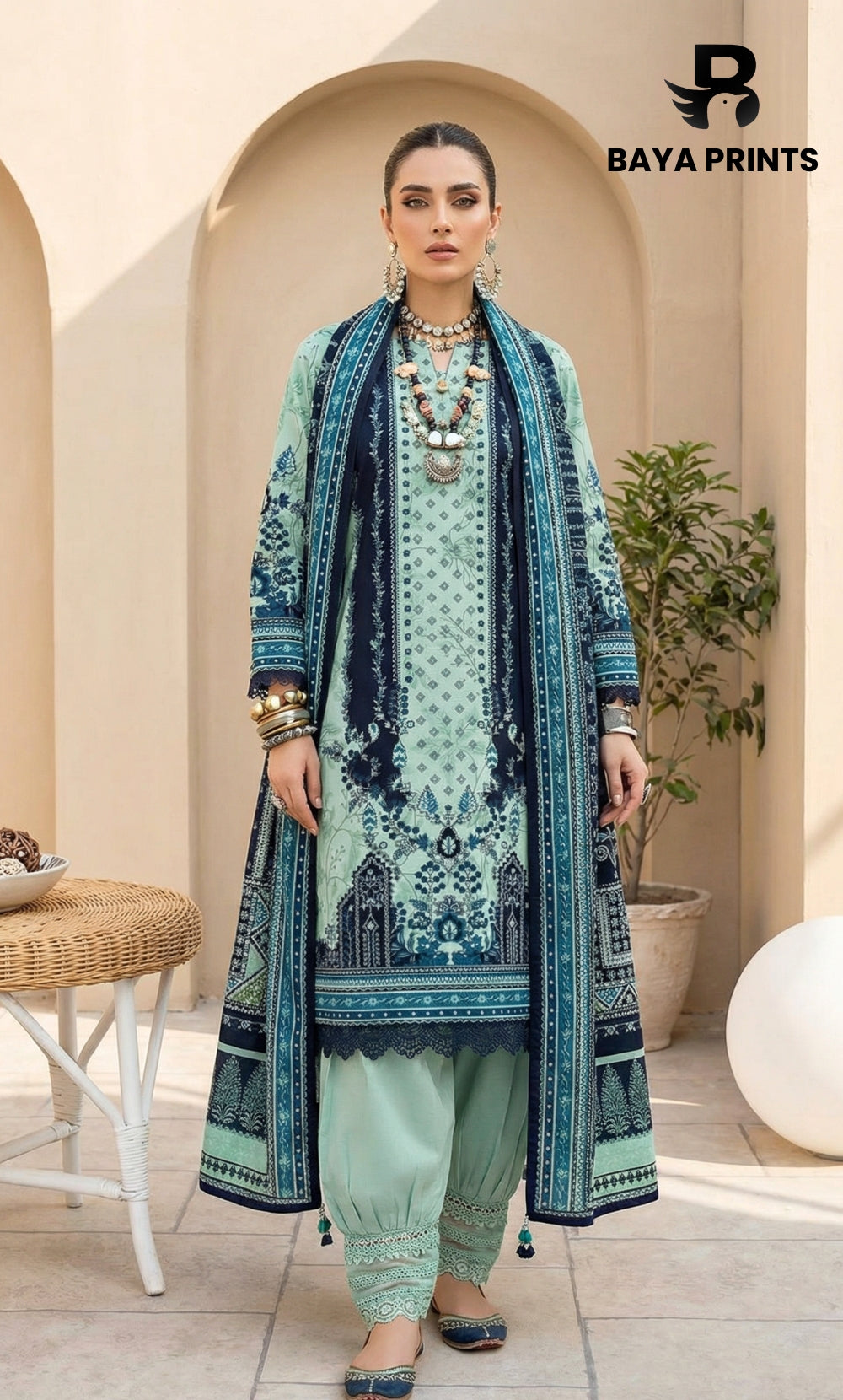 3 Piece Unstitched Lawn Suit -V-20-A-04