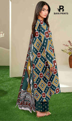 3 Piece Unstitched Printed Lawn Suit -BP-V24-5