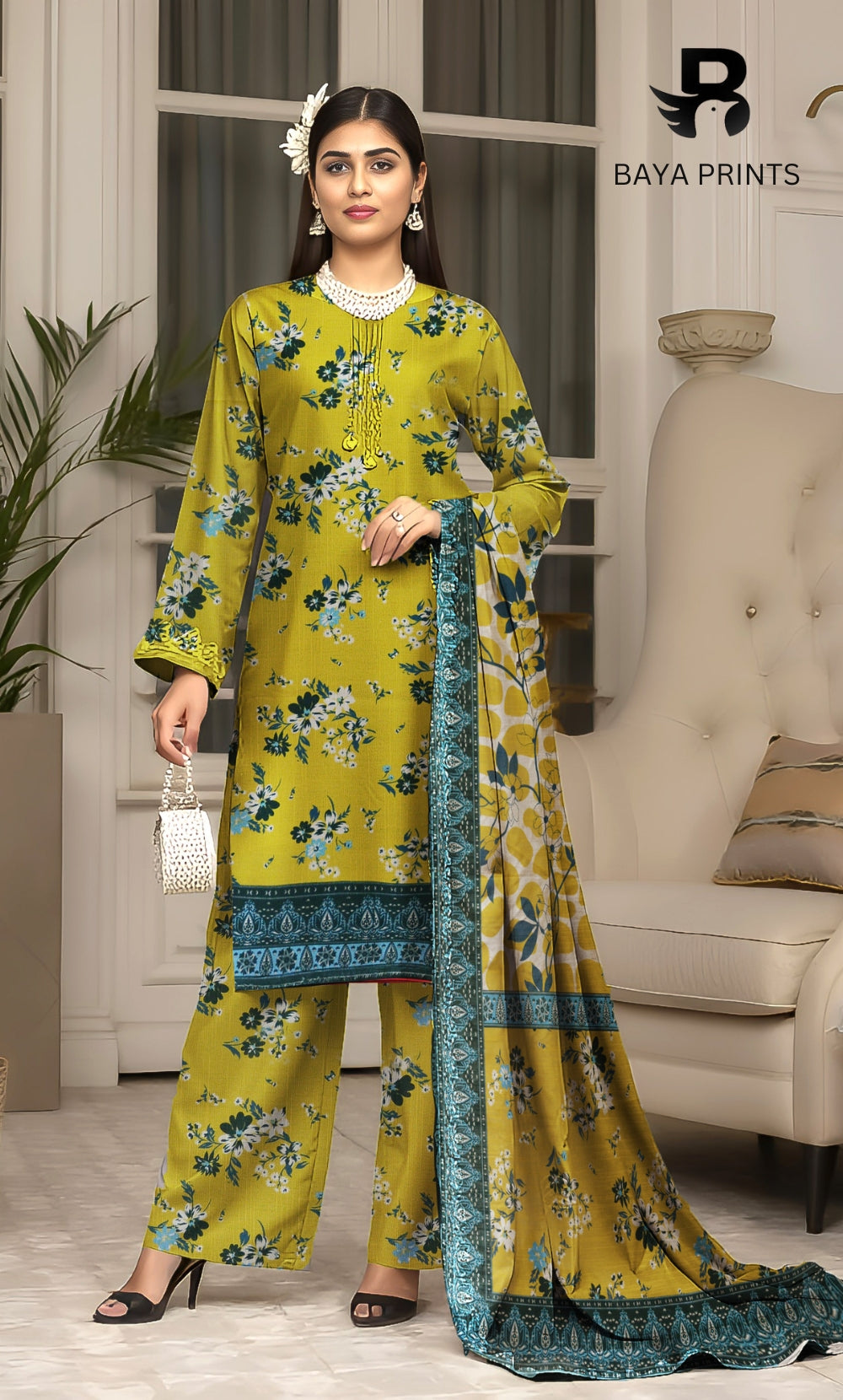 3PC Unstitched Khadar Suit  BA-K-V11-09