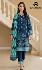 3 Piece Unstitched Lawn Suit -V-21-B-08