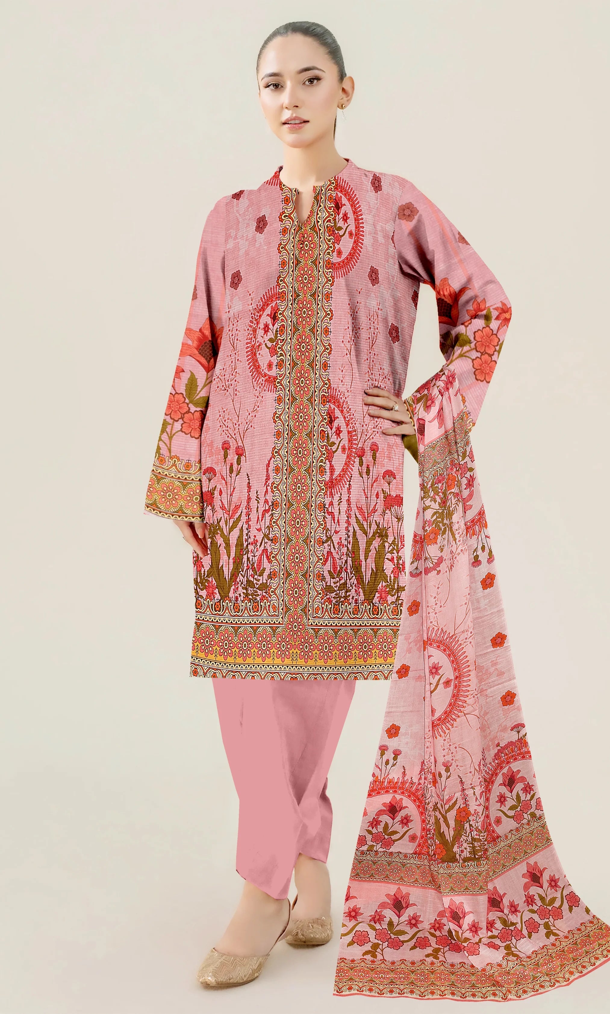 3 Piece Unstitched Printed Lawn Suit | BA-V15-06