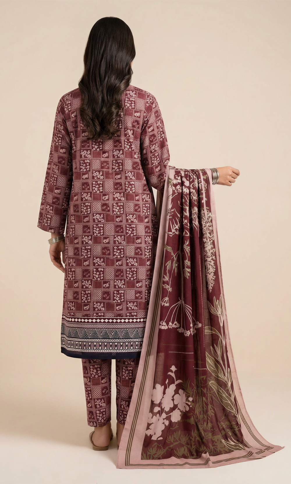 3 Piece Unstitched Printed Viscose Suit-BA-V11