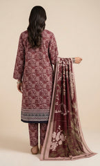 3 Piece Unstitched Printed Viscose Suit-BA-V11
