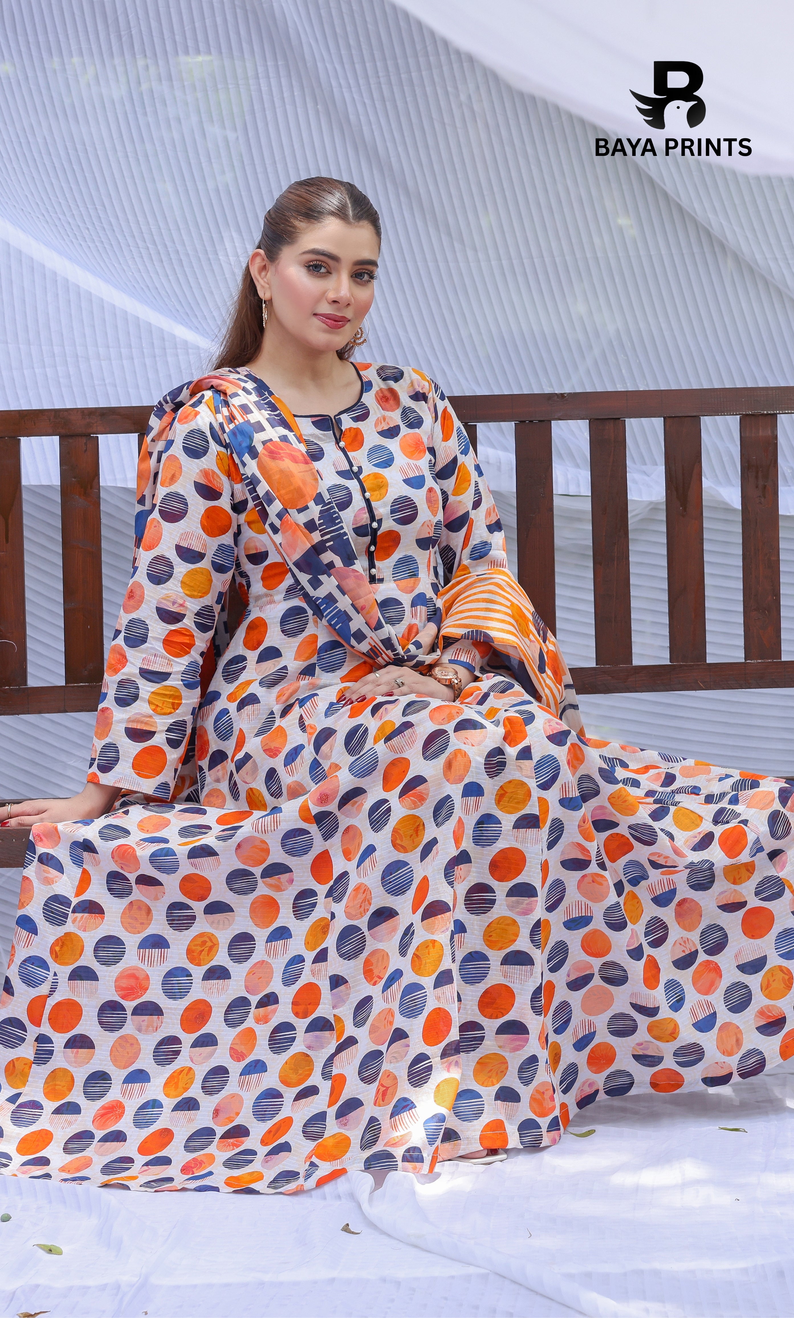 3 Piece Unstitched Printed Lawn Suit -BA-V25-1