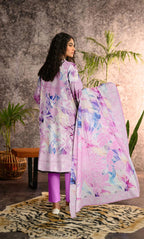 3 Piece Unstitched Premium Lawn Suit- PD-10