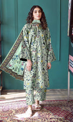 3 Piece Unstitched Premium Lawn Suit- BA-V-14