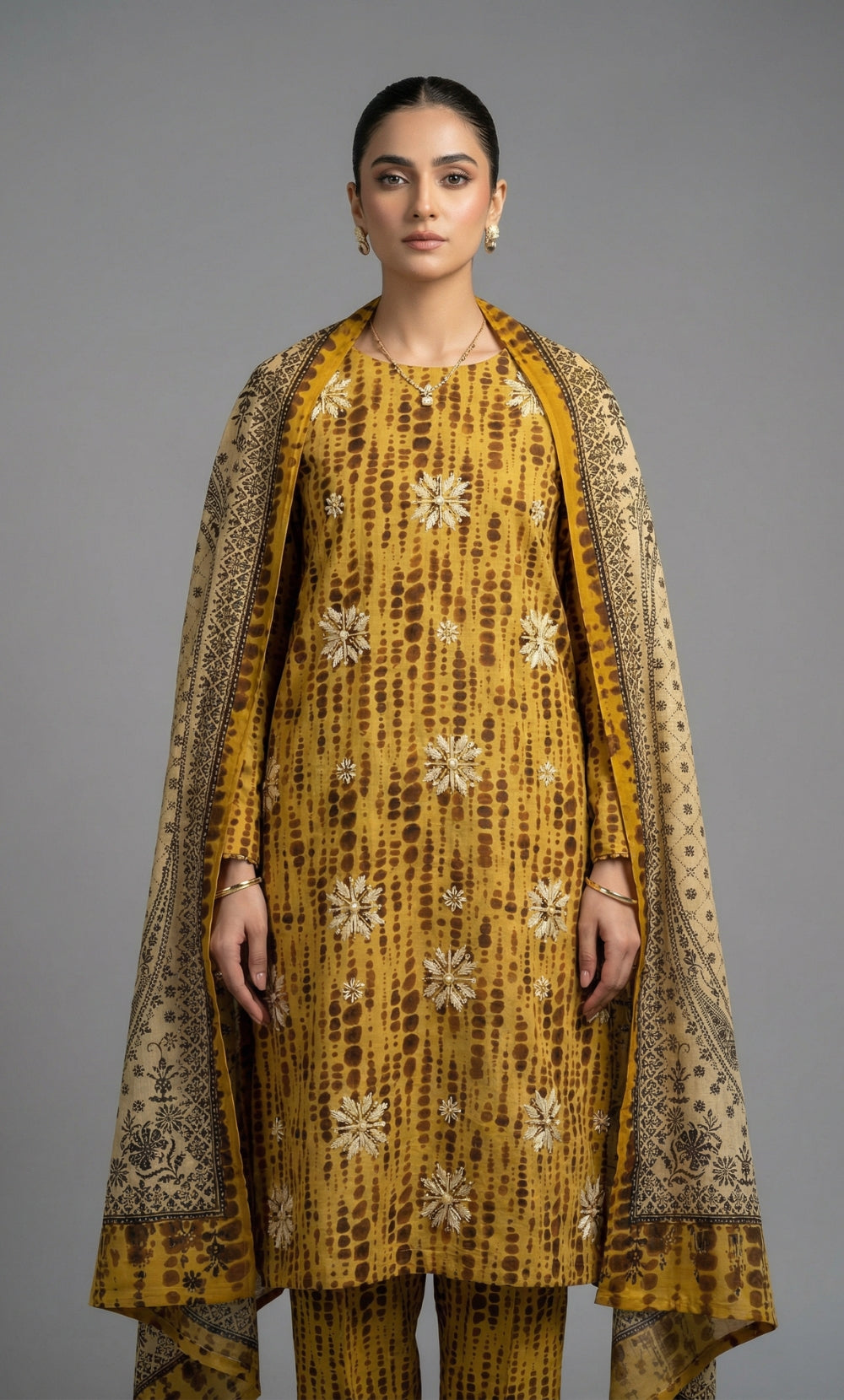 Suhana – 3 Piece Lawn | Embroidered Floral Front -05