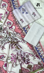 3 Piece Unstitched Karandi Suit BA-V5 007