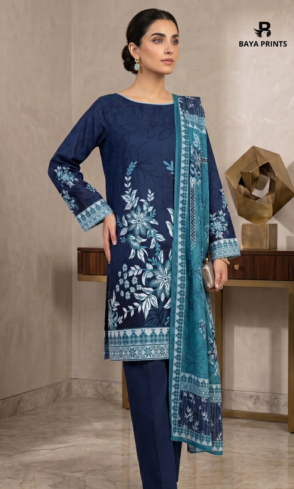 3PC Printed Lawn | Unstitched |  V23