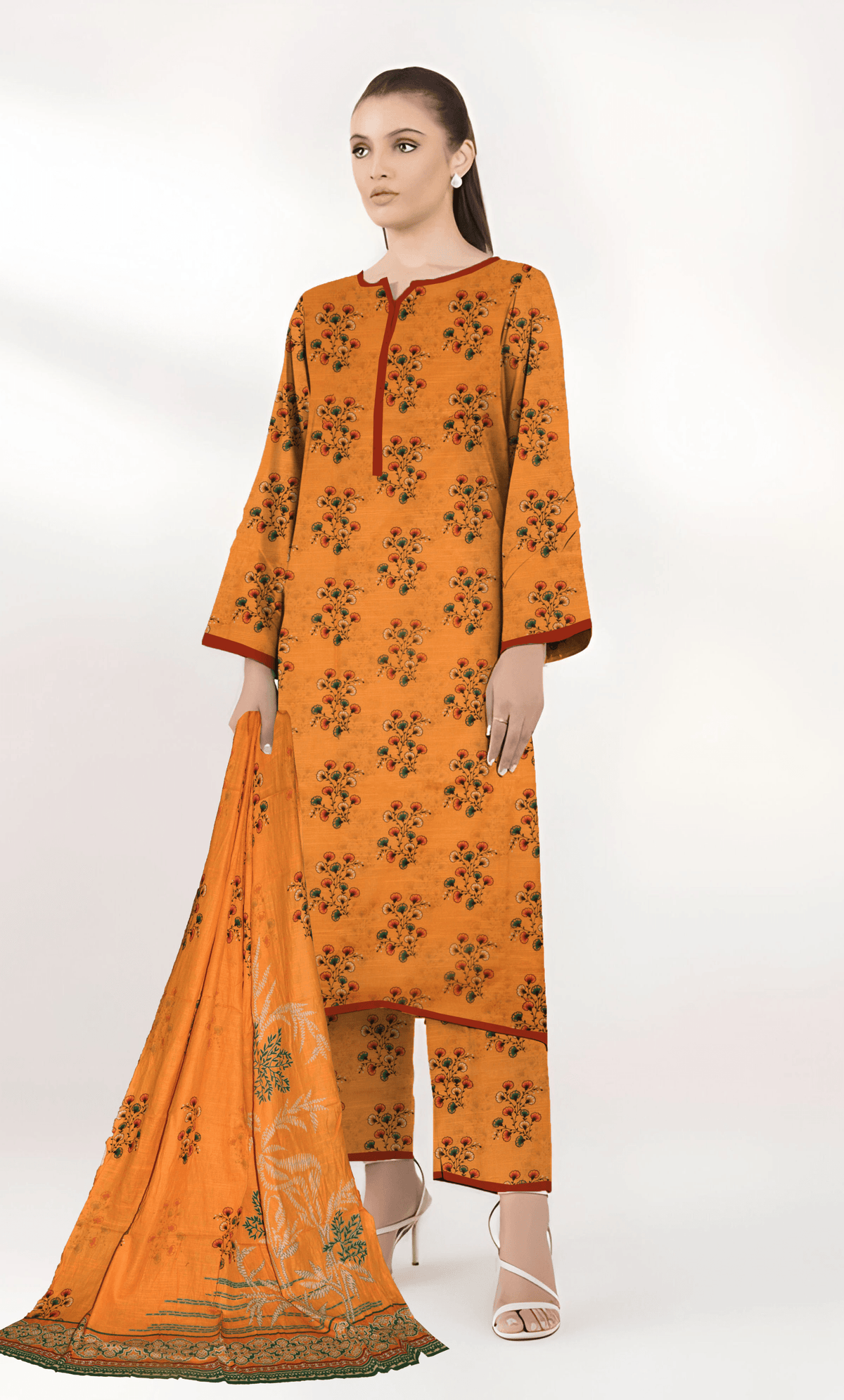 3PC Unstitched Khadar Suit  BA-K-V11-24 A -5