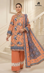 3PC Printed Lawn | Unstitched | BA-V25