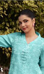 3PC Luxury Embroidered Unstitched Lawn Suit - ZED-V3-04