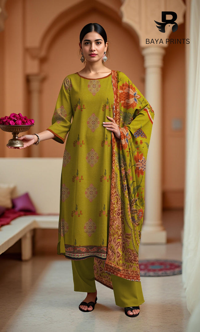 3 Piece Unstitched Karandi Suit BA-V8-05 Hover Image