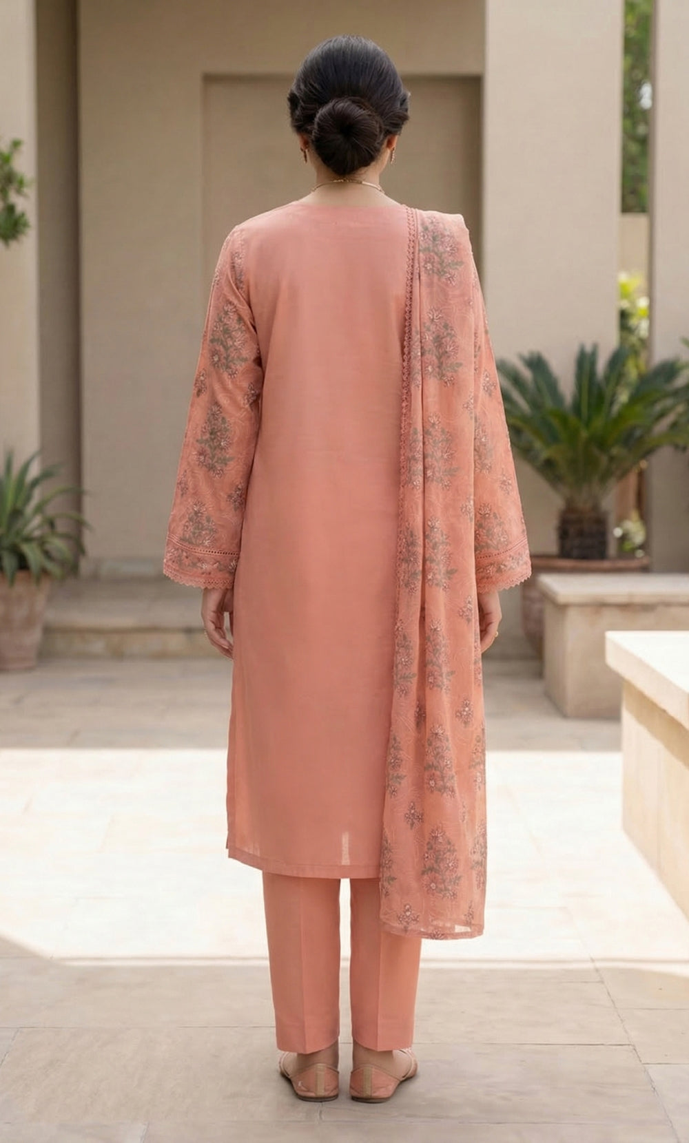 3PC Embroidered Unstitched Lawn Suit | Nafasat