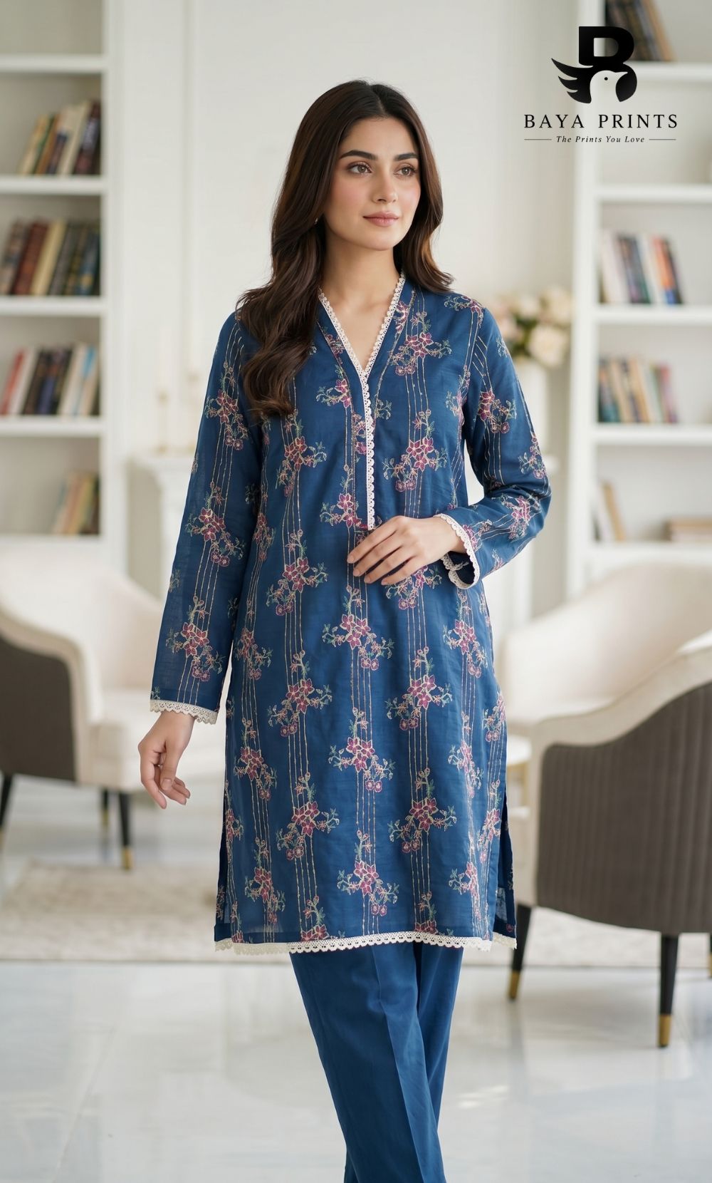 Maha Special | Premium 2PC Embroidered Lawn | Unstitched
