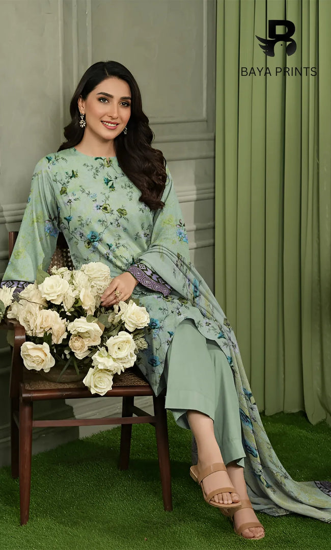 3 Piece Unstitched Karandi Suit BA-V10-5 Main Image