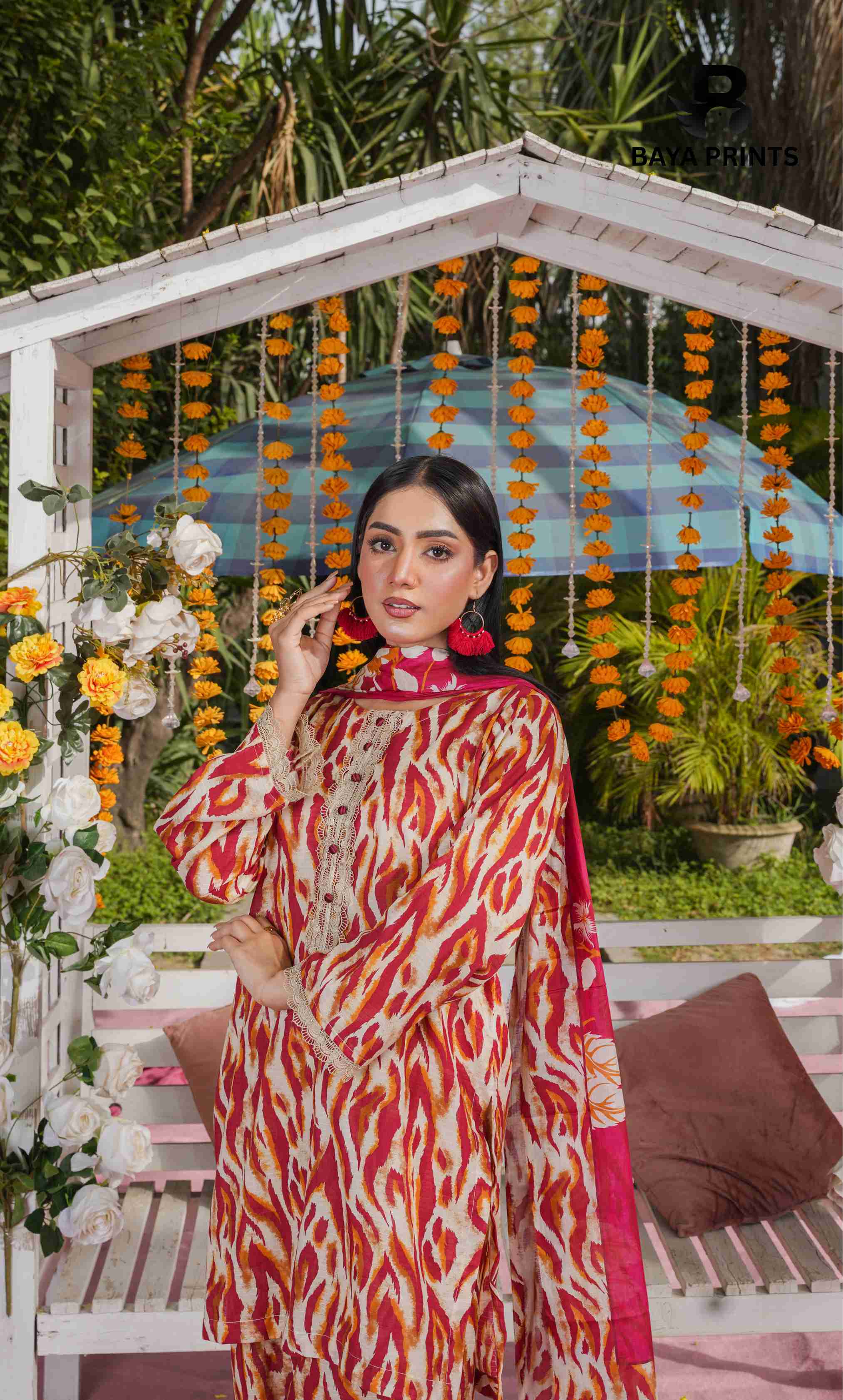 3 Piece Unstitched Printed Lawn Suit -BA-V7