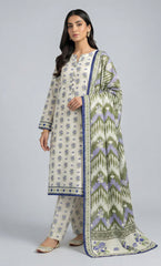 3 Piece Unstitched Printed Viscose Suit-BA-V11