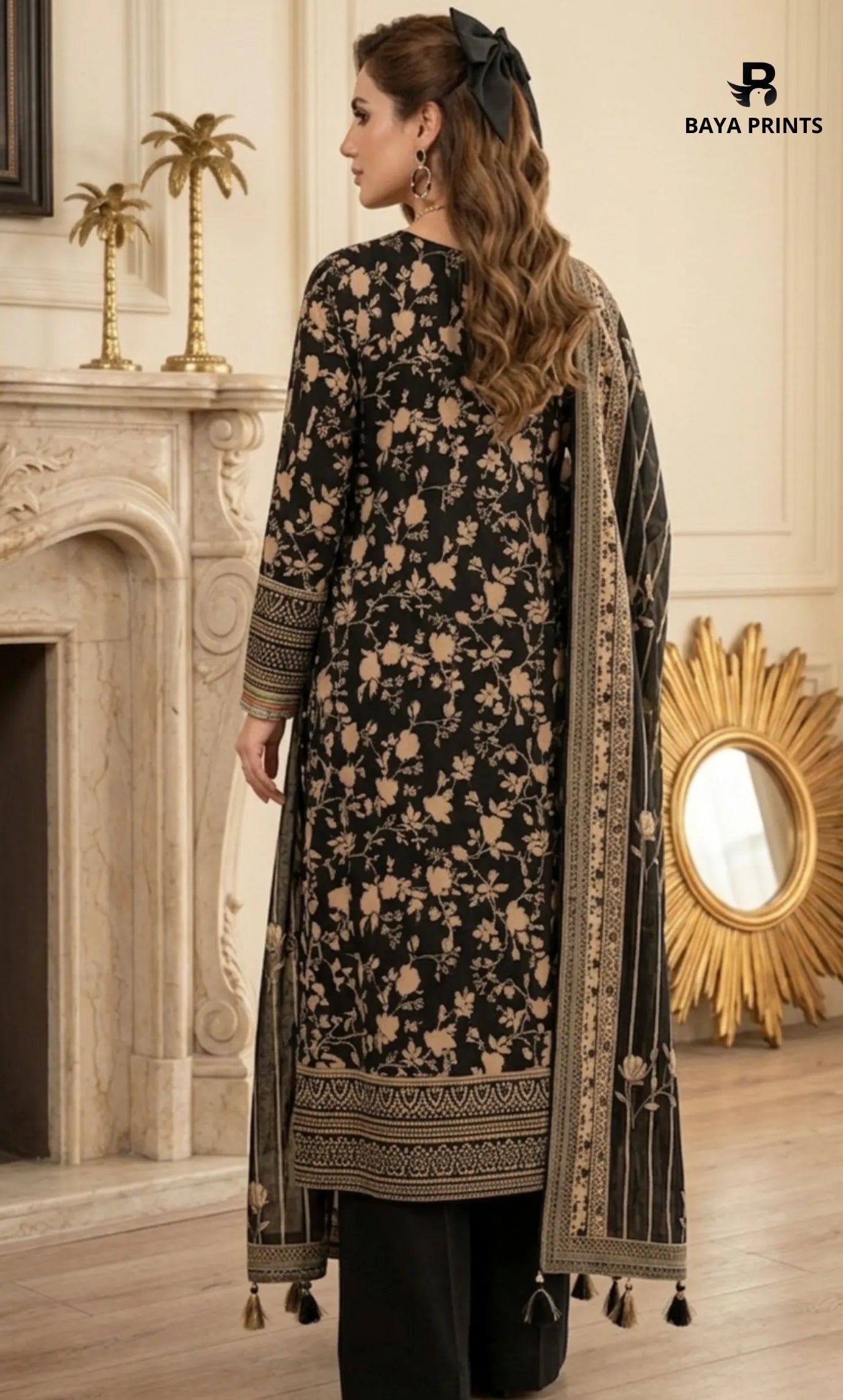 3PC Printed Lawn | Unstitched |  B&S