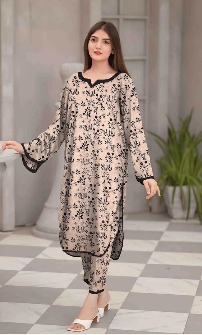 2PC Premium Linen  Unstitched -BA-V9-05 Hover Image