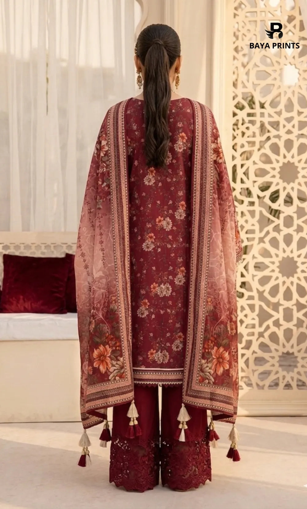 3PC Printed Lawn | Unstitched |  KHD