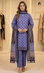 3PC Printed Karandi | Unstitched | BA-V1-05