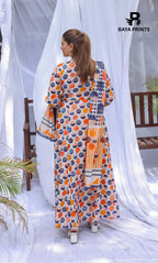 3 Piece Unstitched Printed Lawn Suit -BA-V25-1