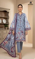 3PC Printed Doria  Lawn | Unstitched | BA-V27