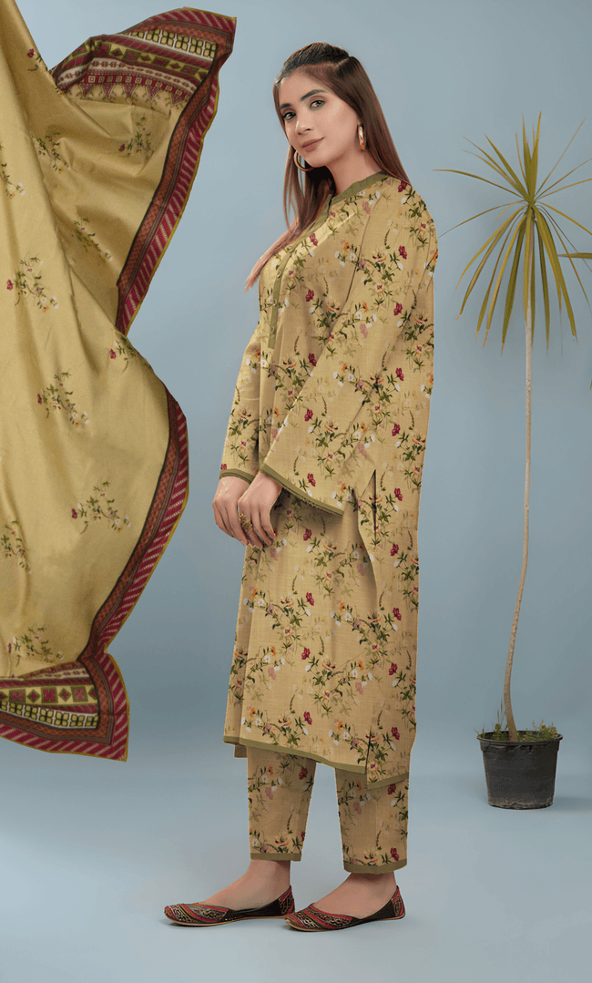 3PC Premium Linen Unstitched   -BA-SL-15 Hover Image