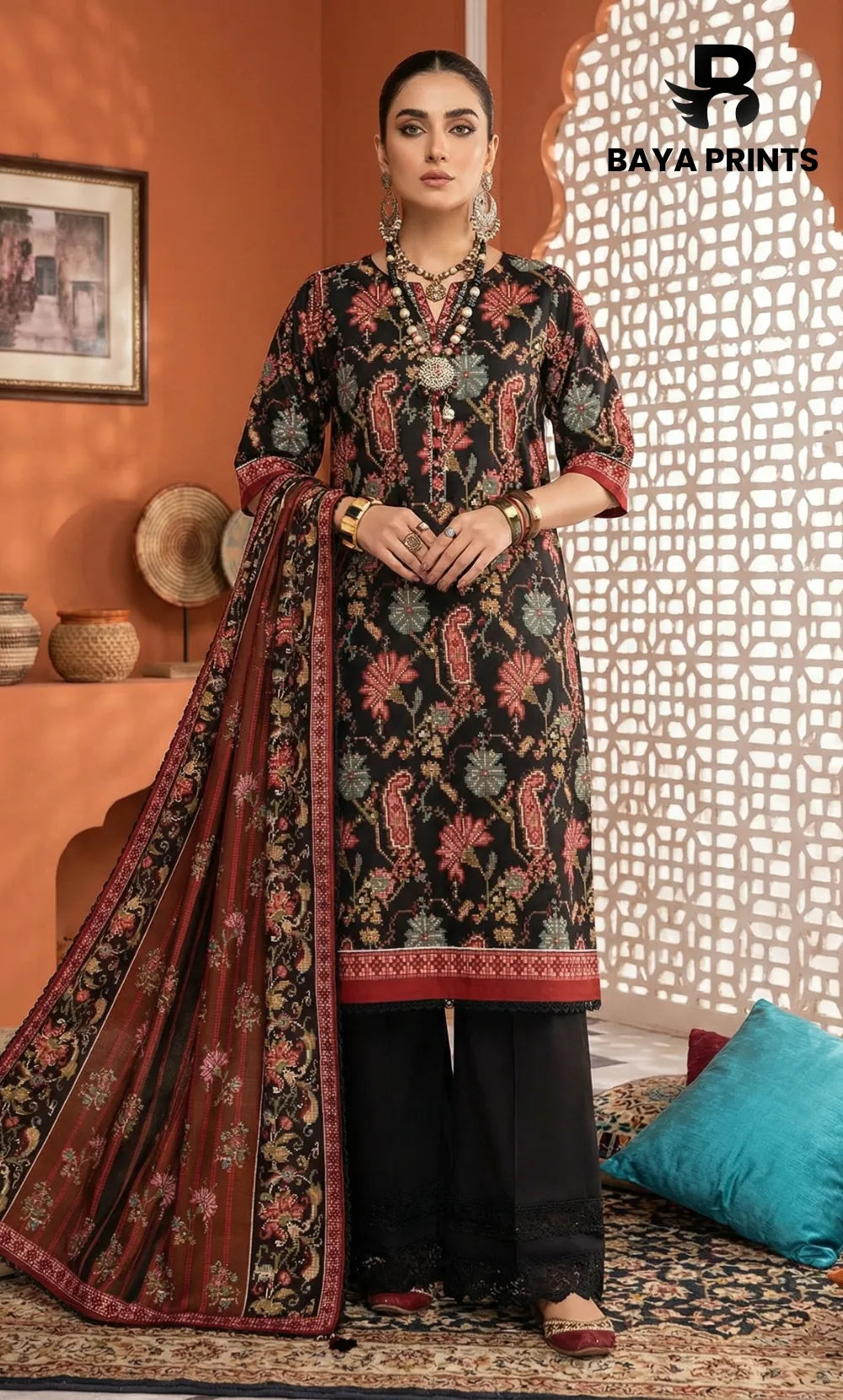 3 Piece Unstitched Lawn Suit -V-21-A-04