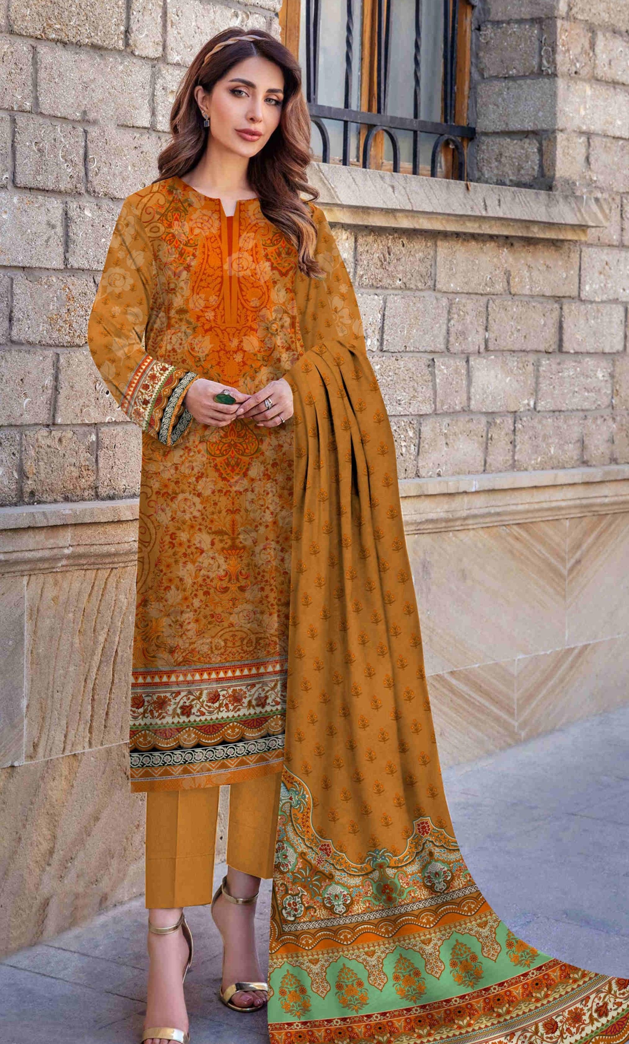 3PC Unstitched Viscose Suit DE-V2-O4