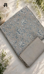 2PC Premium Embroidered Lawn |Unstitched | Breez