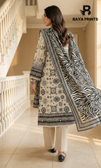 3 Piece Unstitched Lawn Suit -V-21-B-01