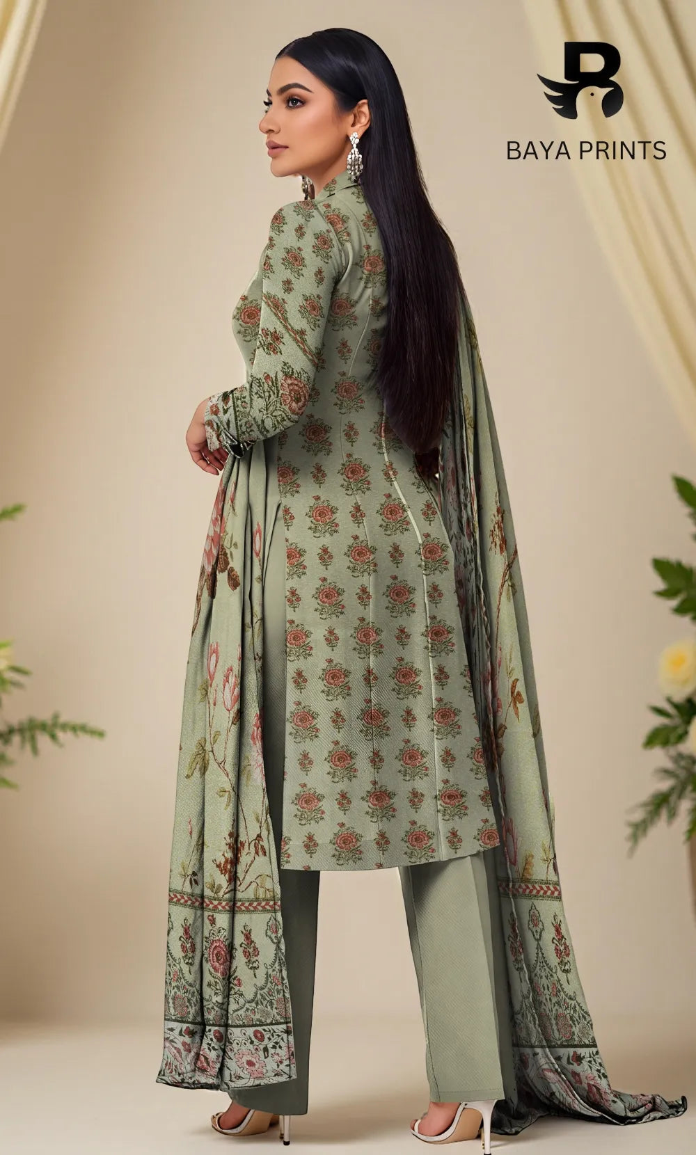 3 Piece Unstitched Karandi Suit BA-V10-14