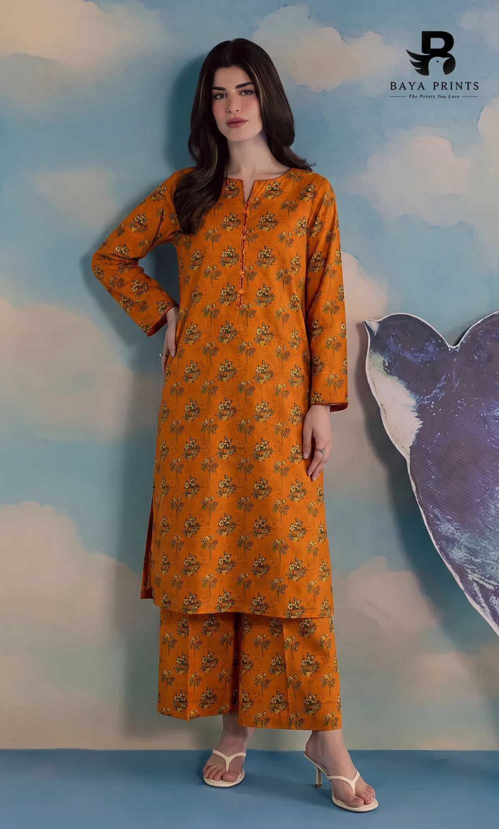 2PC printed cotton | Unstitched | BA-V1- | 23 Pari