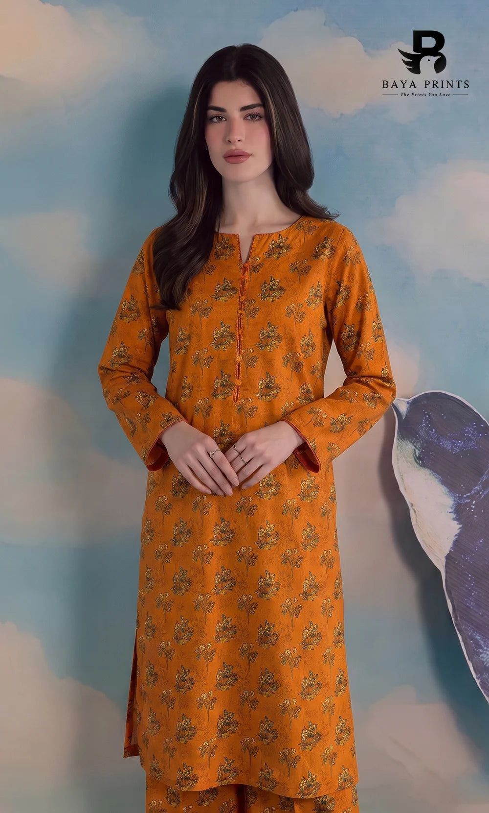 2PC printed cotton | Unstitched | BA-V1- | 23 Pari
