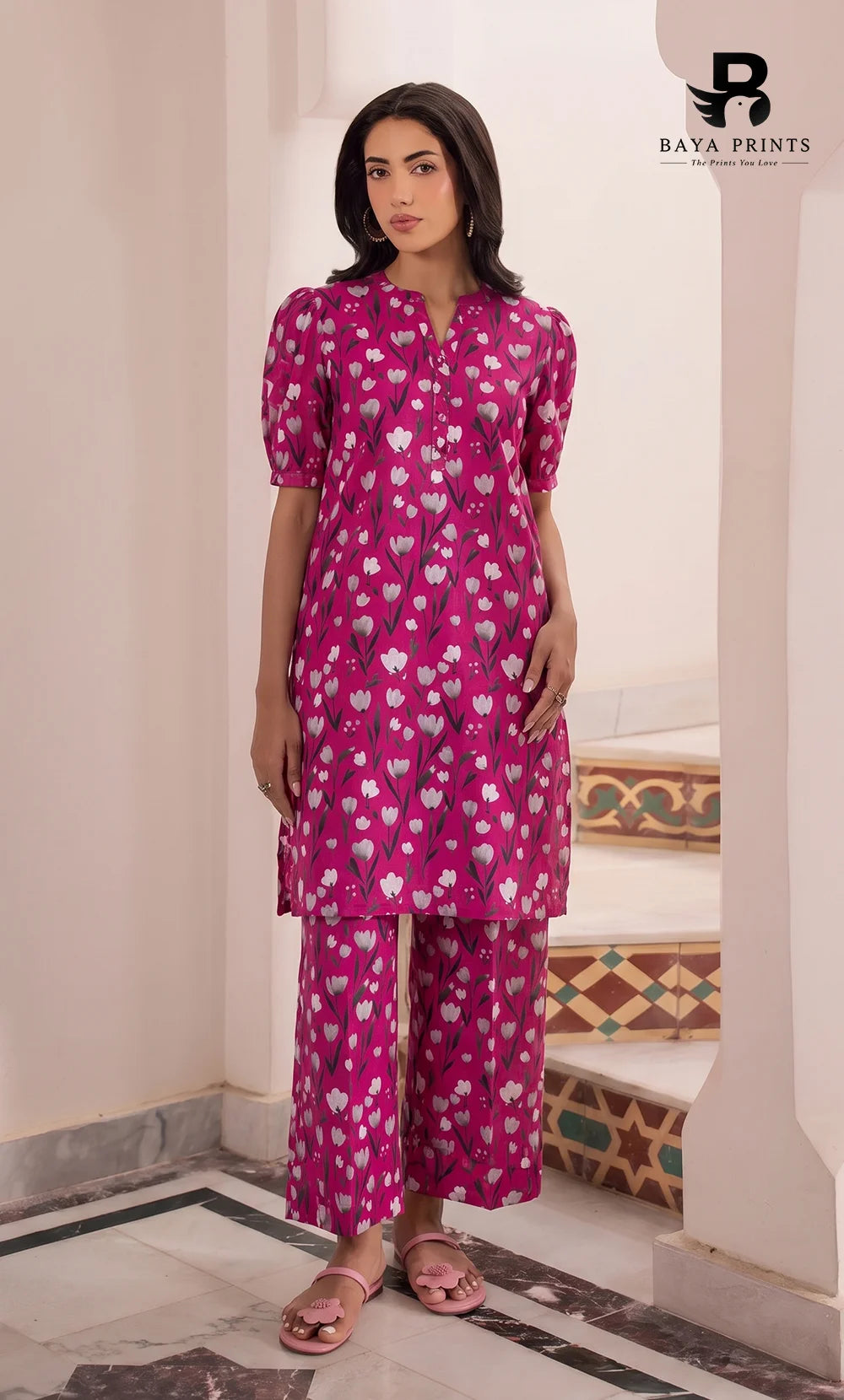 2PC printed cotton | Unstitched | BA-V1- | 8 Pari