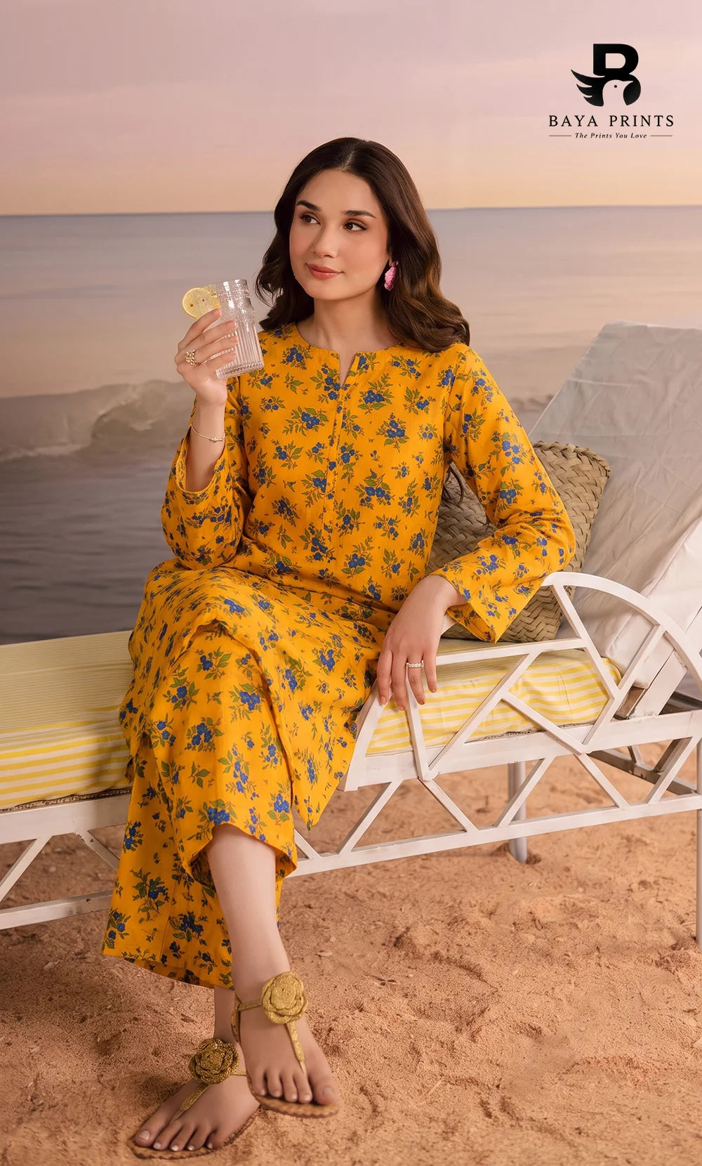 2PC printed cotton | Unstitched | BA-V1- | 25 Pari