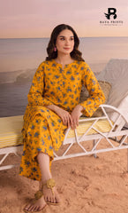 2PC printed cotton | Unstitched | BA-V1- | 25 Pari