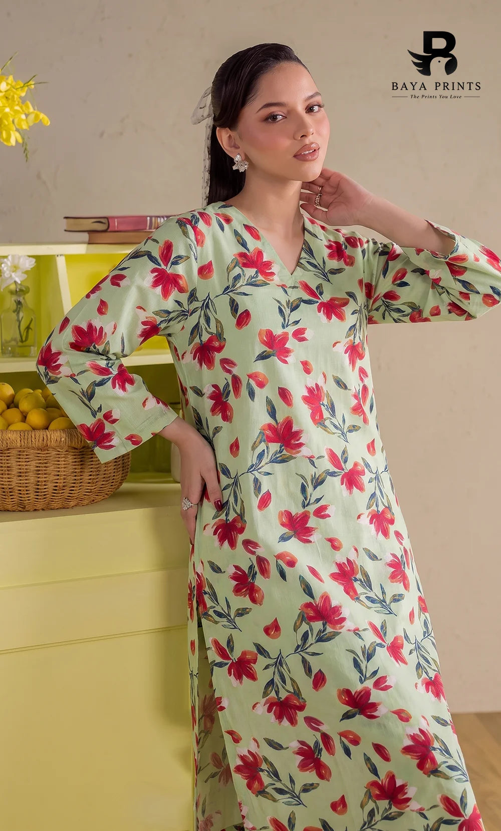2PC printed cotton | Unstitched | BA-V1- | 11 Pari