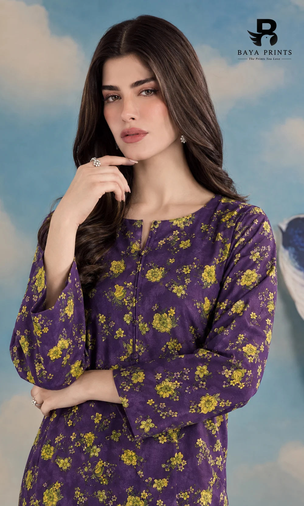 2PC printed cotton | Unstitched | BA-V1- | 13 Pari