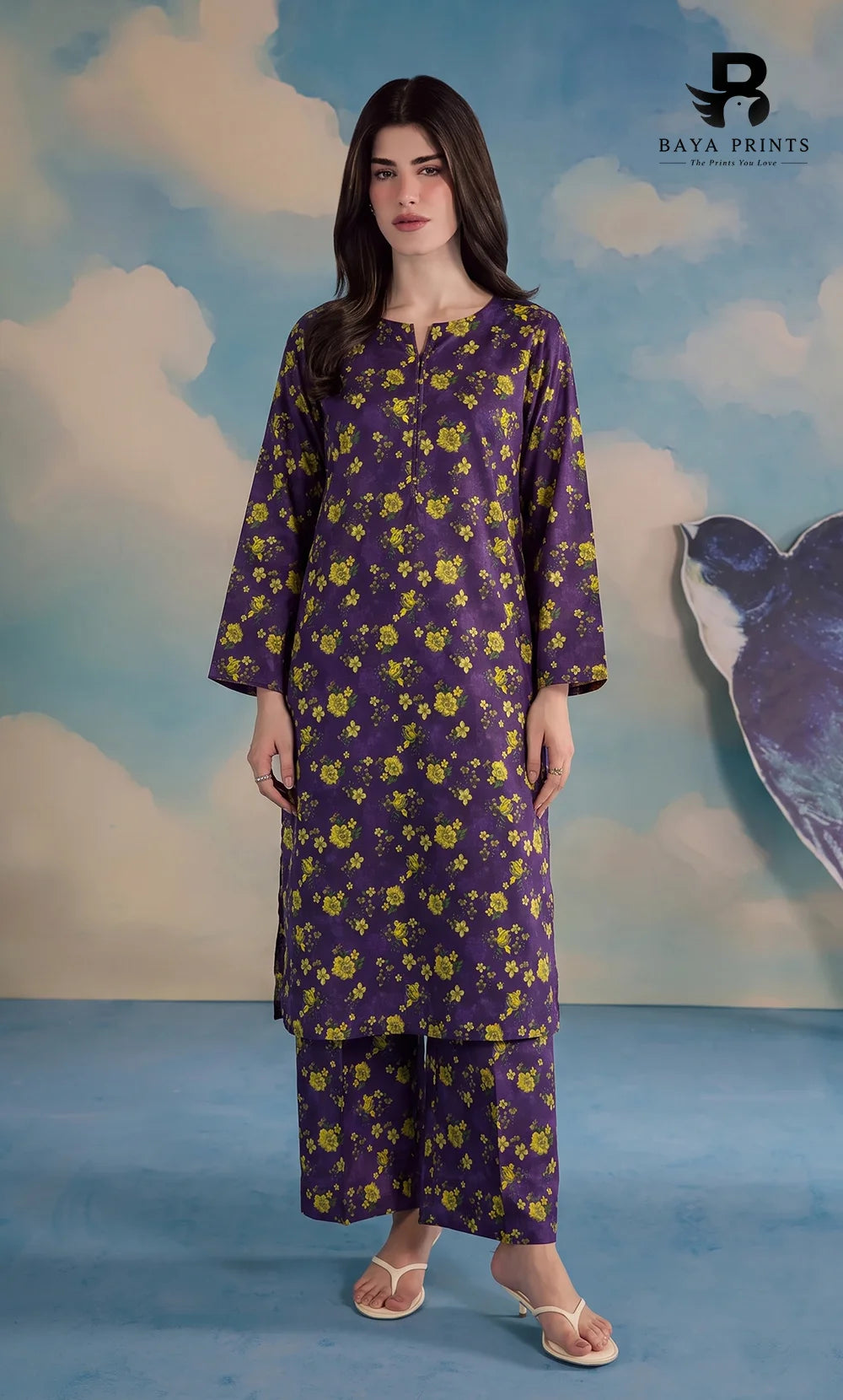 2PC printed cotton | Unstitched | BA-V1- | 13 Pari