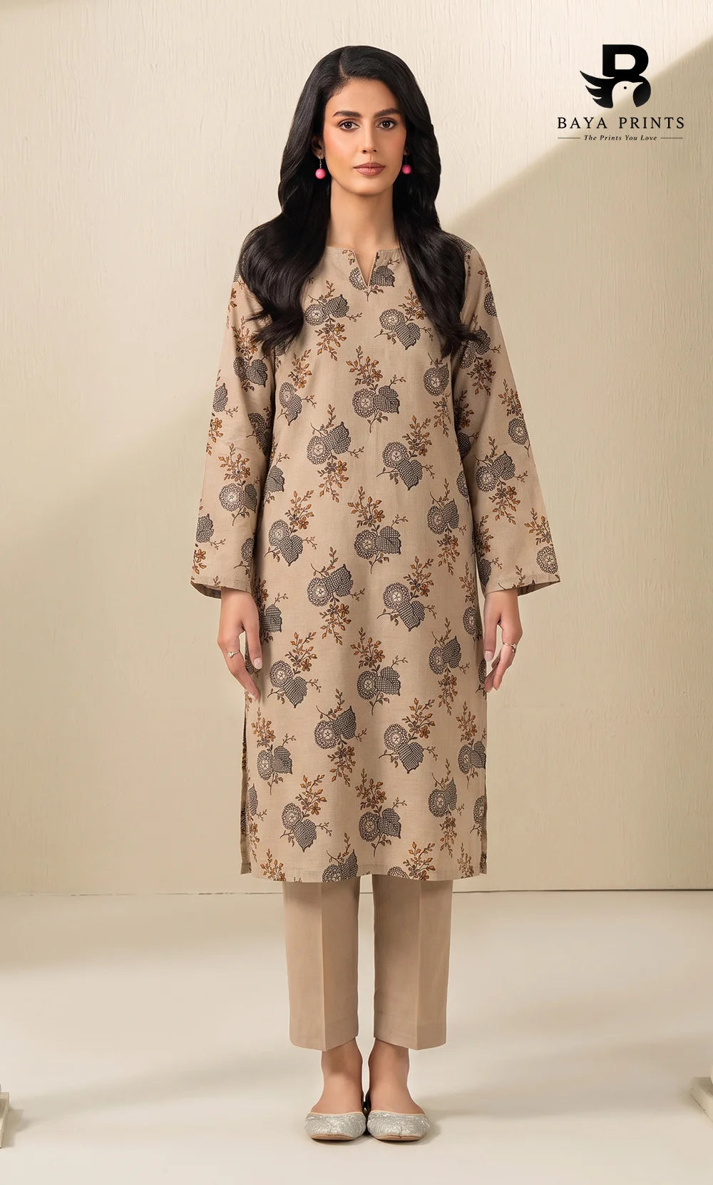 2 Piece Printed Khaddar | Unstitched | BA-V117-18