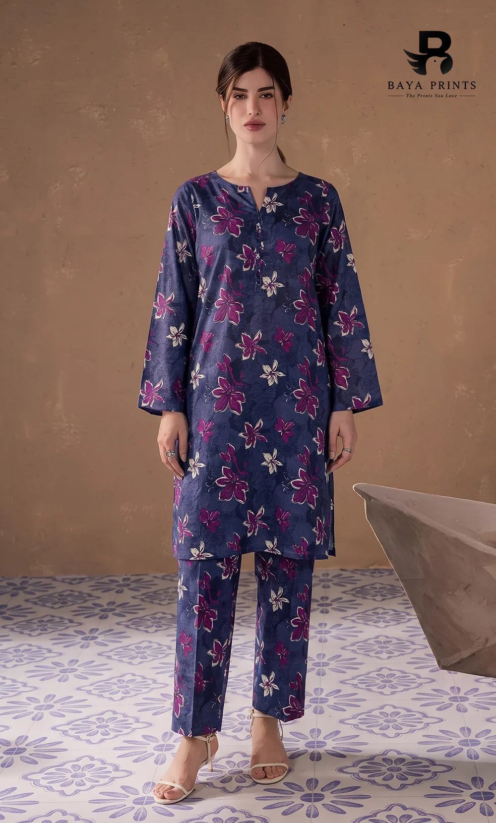 2PC printed cotton | Unstitched | BA-V1- | 12 Pari