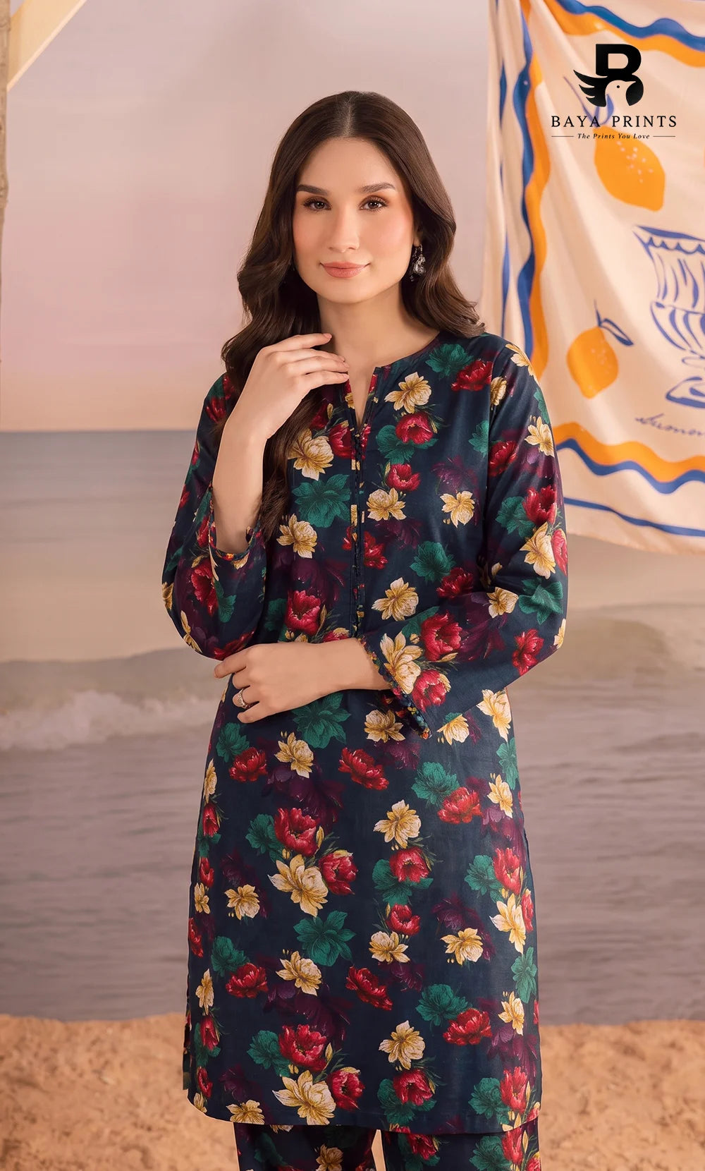 2PC printed cotton | Unstitched | BA-V1- | 17 Pari
